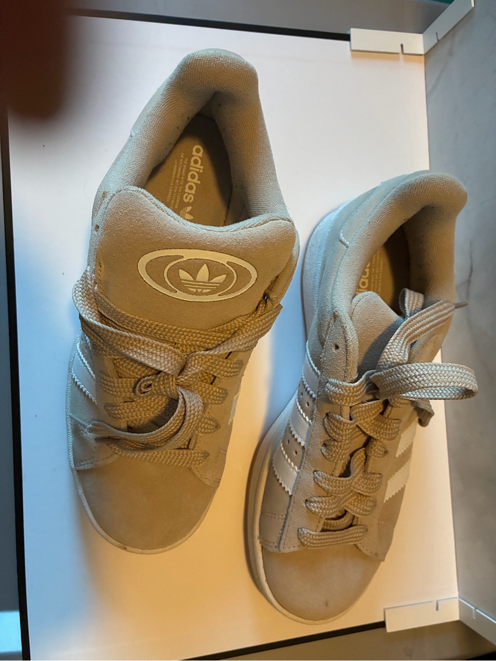 adidas ortholite Women’s Tan Suede-Look Sneakers
